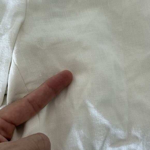 ANDERSON & SHEPPARD Savile Row Chino Shorts - White - Size 32 100% Linen READ - Picture 5 of 16